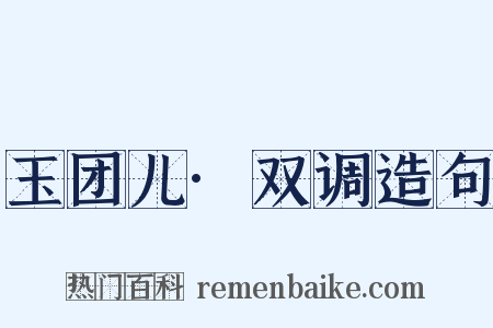 玉团儿·双调造句是什么意思的图片